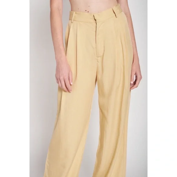 High Waist Wide Leg Trousers With Front Pleats - Picture 4 of 6